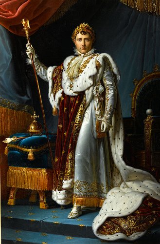 「戴冠衣装の皇帝ナポレオン1世」フランソワ・ジェラール 1806年　油彩／カンヴァス  パレ・フェッシュ美術館、アジャクシオ