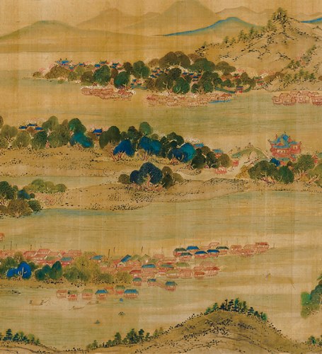 重要文化財 洞庭赤壁図巻（部分）池大雅筆 京都国立博物館（通期展示） 