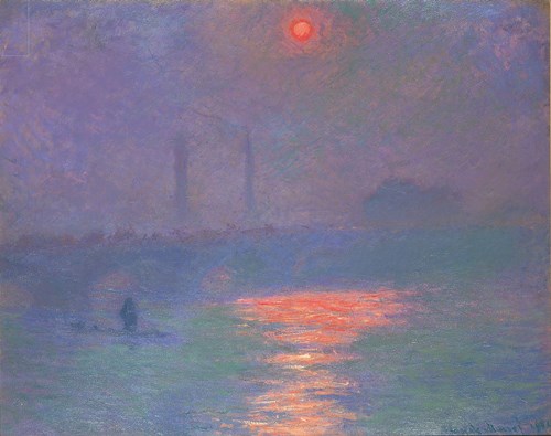 クロード・モネ　《霧の中の太陽》 1904年	油彩、キャンヴァス 71.0×91.5cm 個人蔵