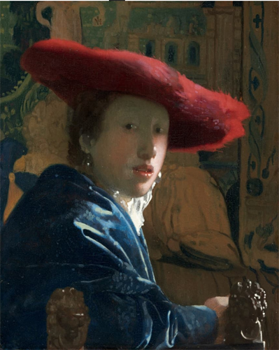 ヨハネス・フェルメール　赤い帽子の娘　1665-66頃　ワシントン・ナショナル・ギャラリー蔵  National Gallery of Art, Washington, Andrew W. Mellon Collection, 1937.1.53  ※12月20日まで展示