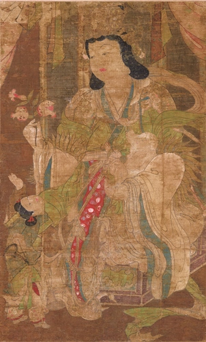 国宝「訶梨帝母像」平安時代、醍醐寺蔵、画像提供：奈良国立博物館、撮影：佐々木香輔