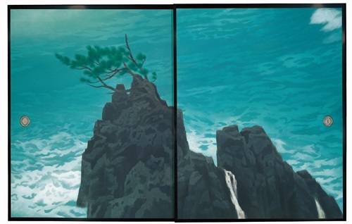 唐招提寺御影堂障壁画のうち、《濤声》（部分）　1975年、東山魁夷、唐招提寺蔵