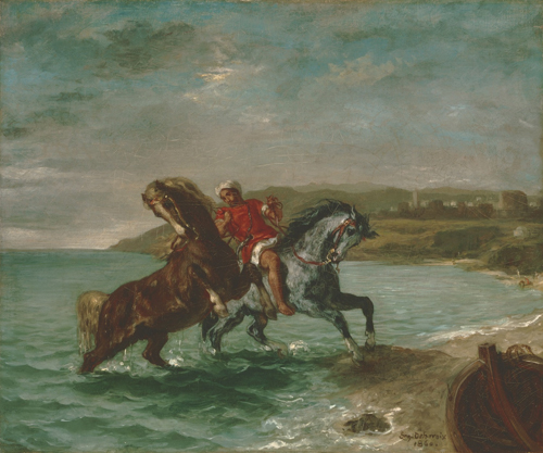 ウジェーヌ・ドラクロワ《海からあがる馬》1860年　油彩／カンヴァス　フィリップス・コレクション蔵　 The Phillips Collection