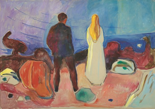エドヴァルド・ムンク《二人、孤独な人たち》1933-35年　油彩、カンヴァス　90.5×130cm