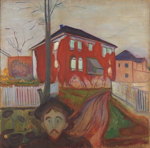 エドヴァルド・ムンク《赤い蔦》1898-1900年　油彩、カンヴァス　119.5×121cm　