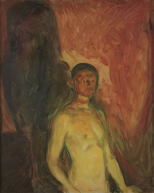 エドヴァルド・ムンク《地獄の自画像》1903年　油彩、カンヴァス　82×66cm