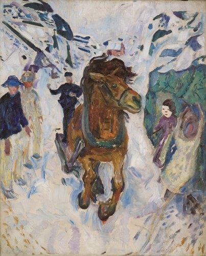 エドヴァルド・ムンク《疾駆する馬》1910-12年　油彩、カンヴァス　148×120cm